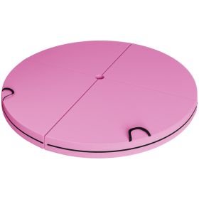 Foldable Crash Mat, Pole Padding with Carrying Handles and EPE Foam for Dance Training and Exercise, Pink (Option: Pink-770x770x380 mm)