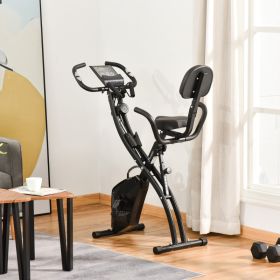 Exercise Bike Folding Upright Recumbent Stationary Cycling W Resistance Band (Option: Black 1195x230x375 mm)