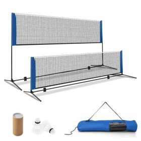 14ft Multi-Sport Net Set - Adjustable Height (33.5"-61"), Badminton/Volleyball/Pickleball/Tennis Use (Option: Defaulttitle)
