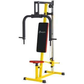 Chest Fly and Chest Press Machine for Back, Pectoral, Rear Deltoid and Shoulder Training, Yellow (Option: Yellow-2010x430x155 mm)