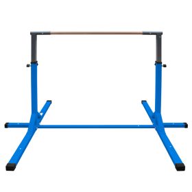 Gymnastics Bar For Kids, Adjustable Height Gym Bar, Junior Training Kip Bar For Home, Built For Kids 3 Years Blue (Option: Blue)